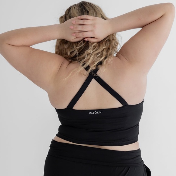 Imbodhi Black Women's Cross-Back Bralette - Picture 5 of 5